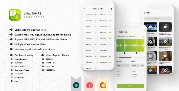 Video to MP3 Converter App Screenshots